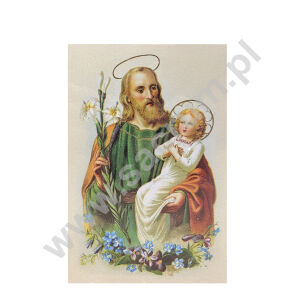 Obrazki / pocztówki 10x15 cm, ze św. Józefem, 100 szt. Nr 012