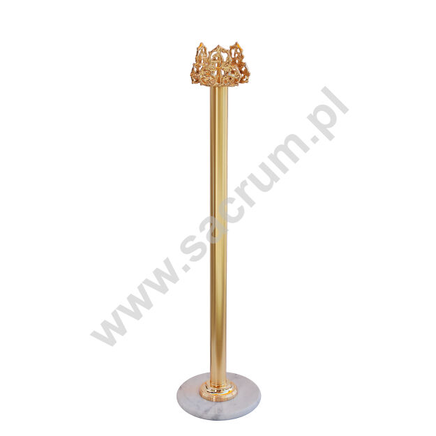 Lichtarz mosiężny złocony, 1042, wysokość 100 cm