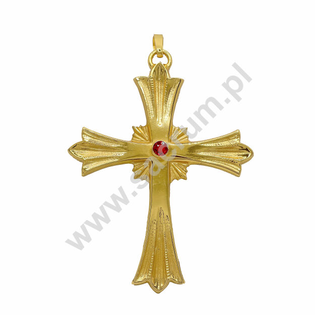 Krzyż pektoralny złocony 04-4055, wymiary 10x8 cm