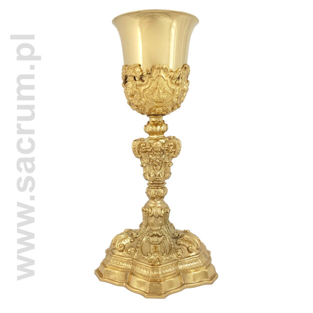 Kielich złocony 06-166D, wysokość 27 cm 