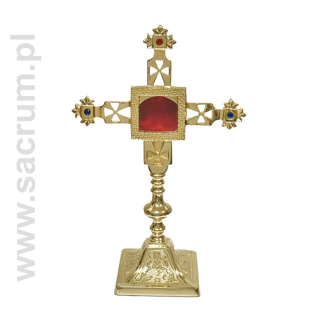 Relikwiarz złocony 30-644, wysokość 24 cm