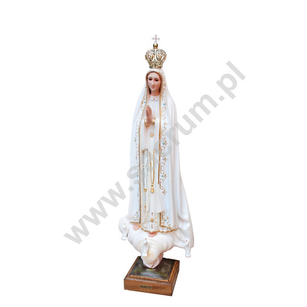 Oryginalna figura Matki Bożej Fatimskiej z Portugalii ze szklanymi oczami, wysokość 78 cm 1037