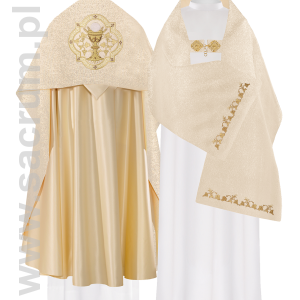 Welon liturgiczny haftowany kielich, KWL/013/10/37 50*270 ZŁOTY