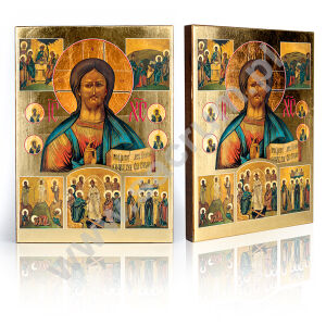 Ikona Chrystus Pantokrator oraz sceny z życia  3025