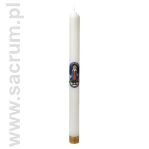 Świeca gromniczna 2G parafinowa biała, wysokość 40 cm, średnica 3 cm