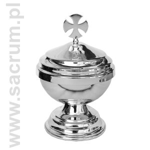 Vasculum w kolorze srebrnym, wysokość 12 cm