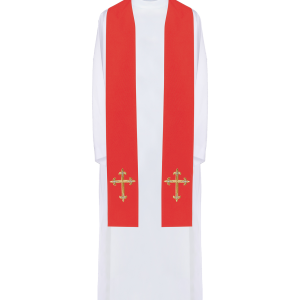 Stuła haftowana symbol, KST/025/02/01 CZERWONY