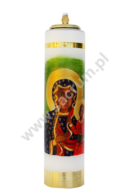 Świeca olejowa ręcznie malowana M.B. Częstochowska