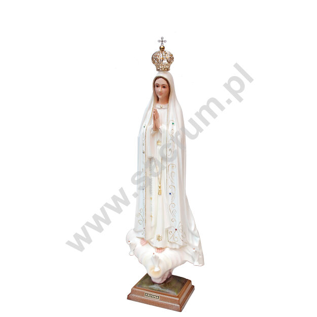 Oryginalna figura Matki Bożej Fatimskiej z Portugalii ze szklanymi oczami, wysokość 60 cm 1036