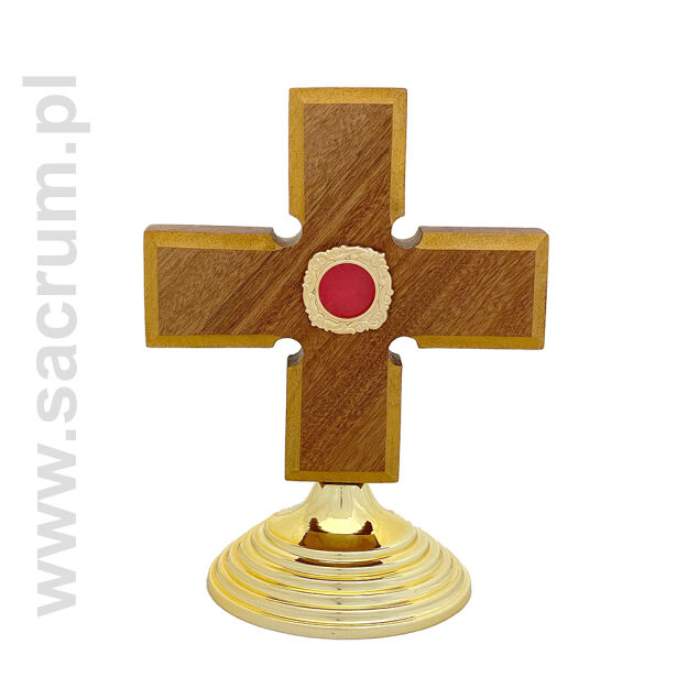 Relikwiarz drewniany KRZYŻ, wysokość 18,5 cm