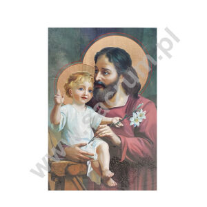 Obrazki ze św. Józefem, 4 cm x 6,5 cm, 100 szt, 016