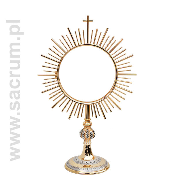 Minimonstrancja 08-694, wysokość 42 cm, średnica 15 cm