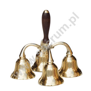 Dzwonki  z drewnianą rączką, 4 tonowe 01-2041