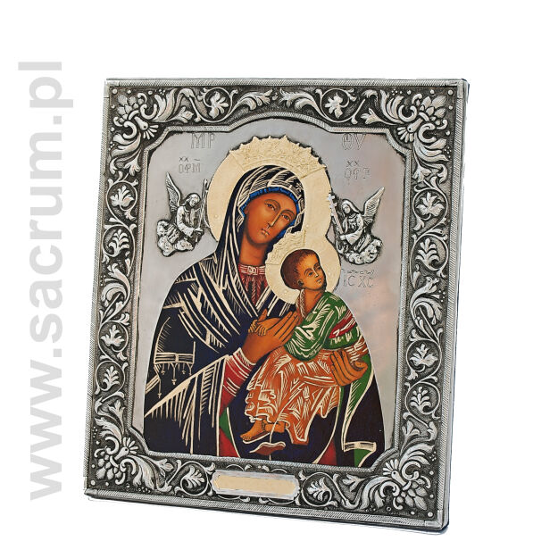 Ikona z metaloplastyki - Matka Boża Nieustającej Pomocy 43-025, 26x30 cm
