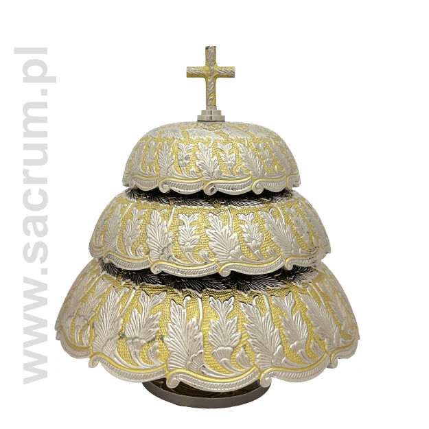 Gong mosiężny trzytonowy P112, wysokość 40 cm