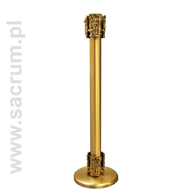Lichtarz mosiężny pojedynczy, wysokośc 108 cm