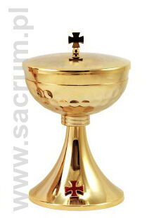 Puszka złocona 07-c632, wysokość 16 cm