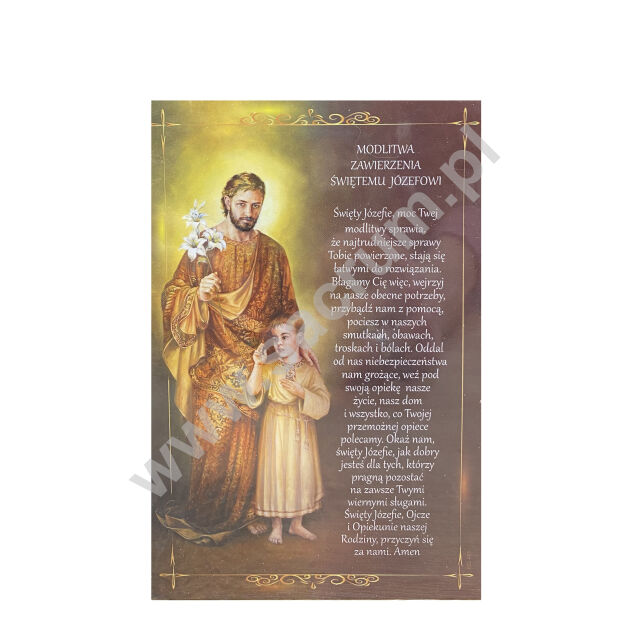 Obrazki / pocztówki ze św. Józefem, 10x15 cm , 100 szt, 018