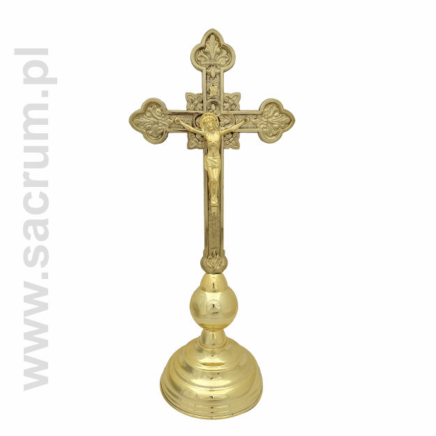 Krzyż mosiężny 02-201, wysokość 58 cm