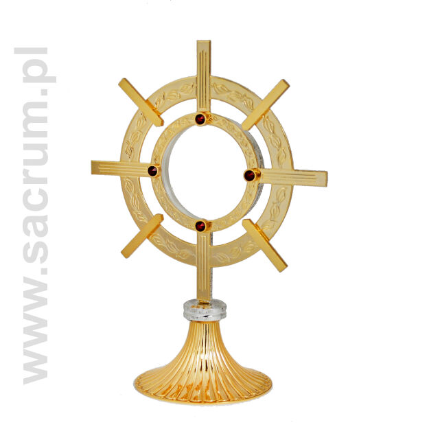 Minimonstrancja złocona 03-488 bic, wysokość 25 cm