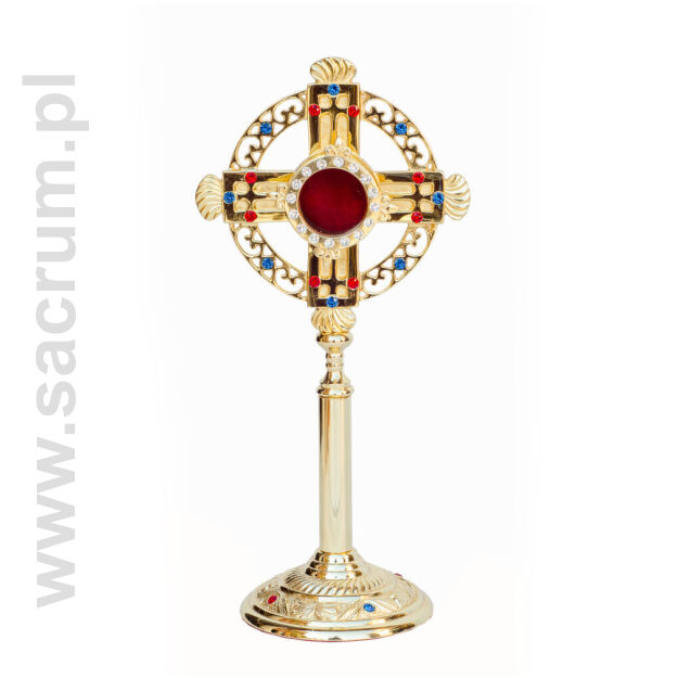 Relikwiarz pozłacany  10-103, wysokość 26cm