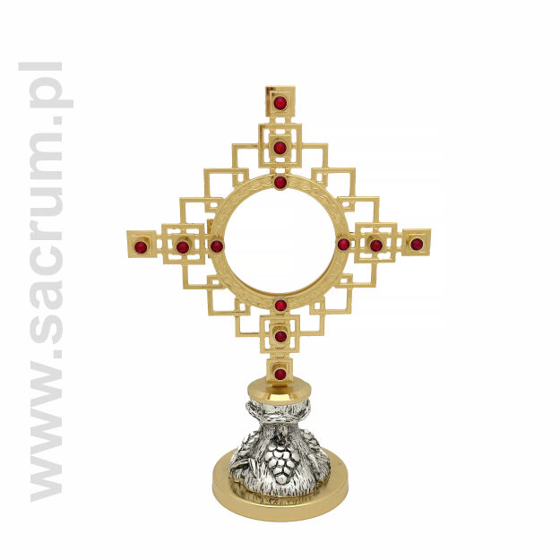 Minimonstrancja złocona 03-2534, wysokość 26 cm