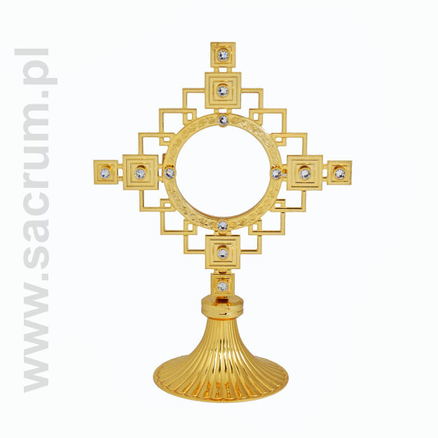 Minimonstrancja złocona 03-2532, wysokość 25 cm