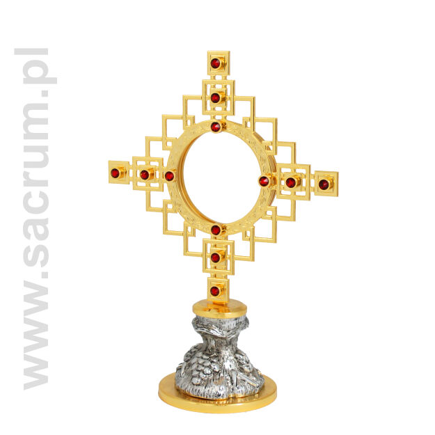 Minimonstrancja złocona 03-2537, wysokość 25,5 cm