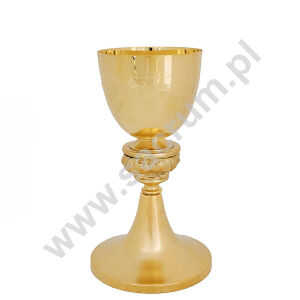 Kielich złocony, delikatnie zdobiony,  25-039, wysokość 21 cm