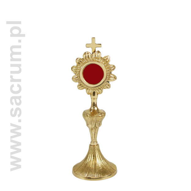 Relikwiarz mosięzny nr 1019, wysokość 18 cm