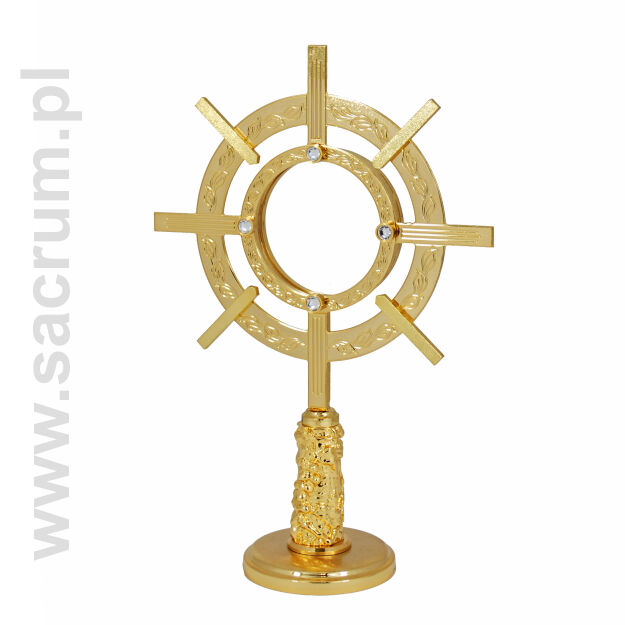 Minimonstrancja złocona 03-475, wysokość 27 cm