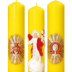 Zestaw 3 świec, Pan Jezus Zmartwychwstały W6