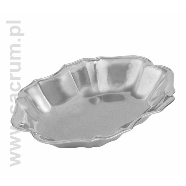 Taca lavabo mosiężna niklowana 02-373n, 32x23 cm, gł. 5 cm