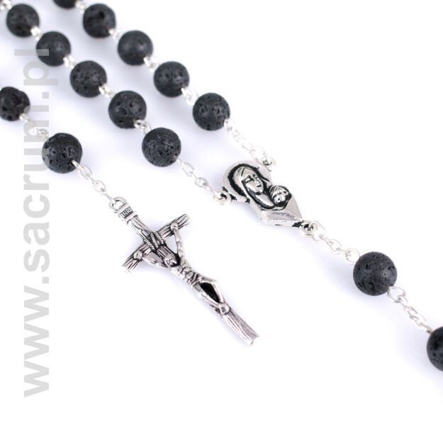 Różaniec - kamień wulkaniczny - 8 mm , R467