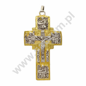Krzyż pektoralny złocony 04-4101, wymiary 10 x 6  cm