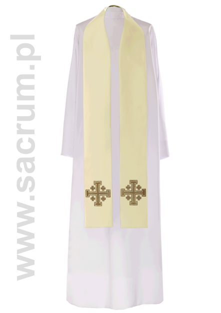 Stuła haftowana krzyż jerozolimski KST/046/05