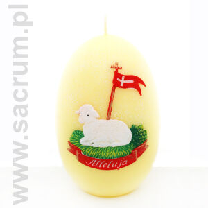 Świeca jajko, wysokość 10 cm