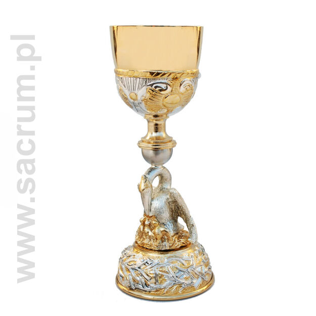 Kielich złocony, bogato zdobiony 13-150, wysokość 26,5 cm