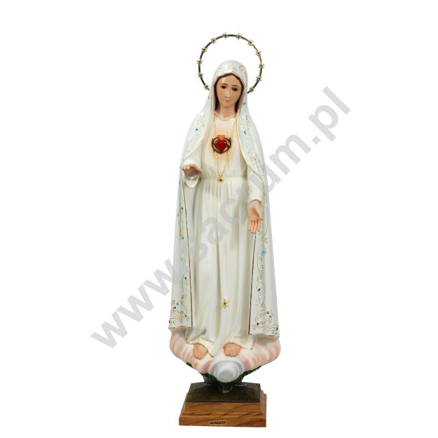 Oryginalna figura Matki Bożej Fatimskiej Serce z Portugalii ze szklanymi oczami 3080, wysokość 88 cm