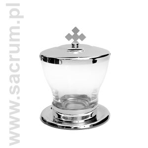vasculum szklane w kolorze srebrnym