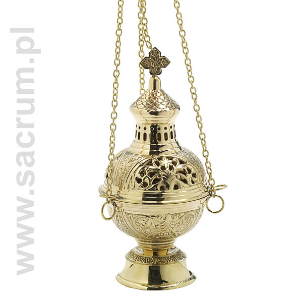 Trybularz mosiężny 10-136, h=28 cm