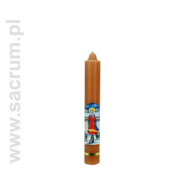 Świeca gromniczna woskowa z dodatkiem parafiny 0,14  wysokość 21 cm, średnica 3 cm