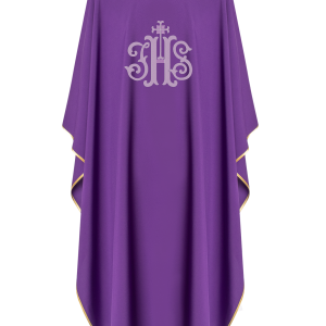 Ornat liturgiczny haftowany symbol IHS, KOR/210/03/12 FIOLET