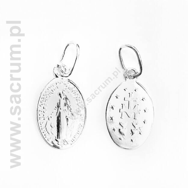 Srebrny medalik - Matka Boża Niepokalana 0,9 x 1,6 cm