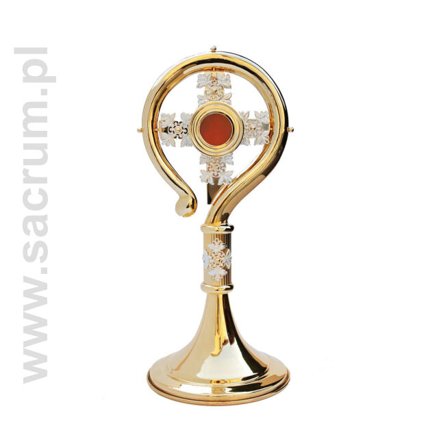 Relikwiarz złocony 16-008, wysokość 36 cm