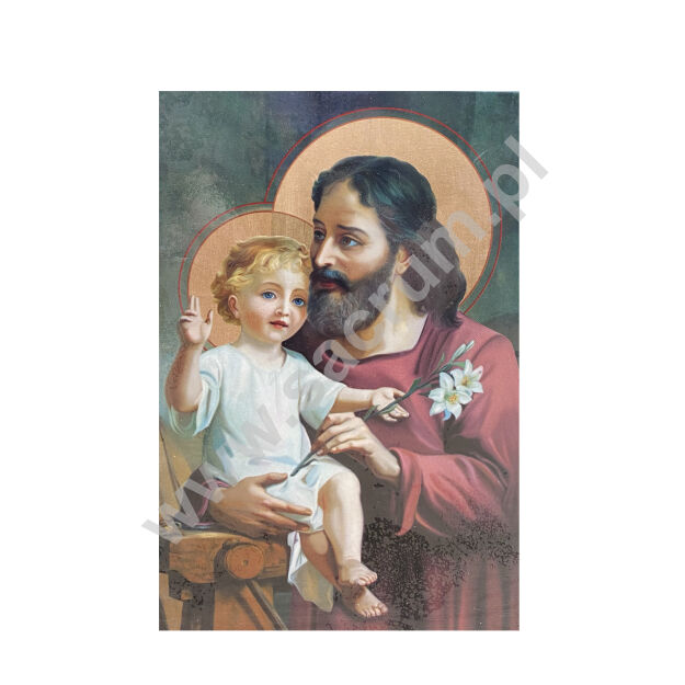 Obrazki ze św. Józefem, 6,5 cm x 10 cm, 100 szt, nr 015