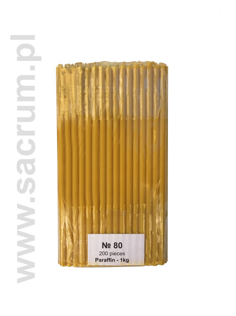 Świece cerkiewne n80,  1 kg, 200 szt