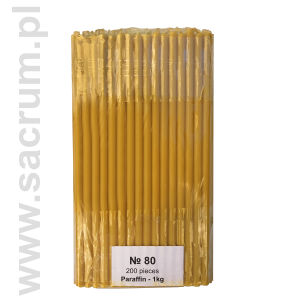 Świece cerkiewne n80,  1 kg, 200 szt