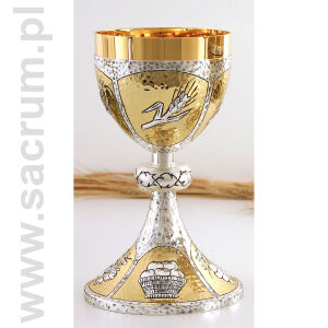 Kielich złocony 03-1810/Bic. wysokość 19cm
