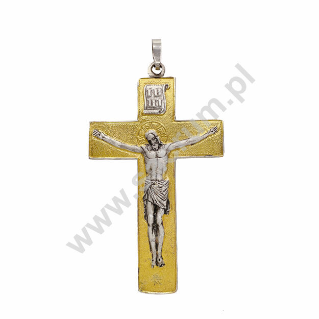 Krzyż pektoralny złocony 04-4110, wymiary 10 x 6  cm